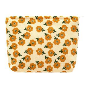 Makeup Bag Large Zipper Corduroy Make Up Pouch For Purse Travel Canvas🐻